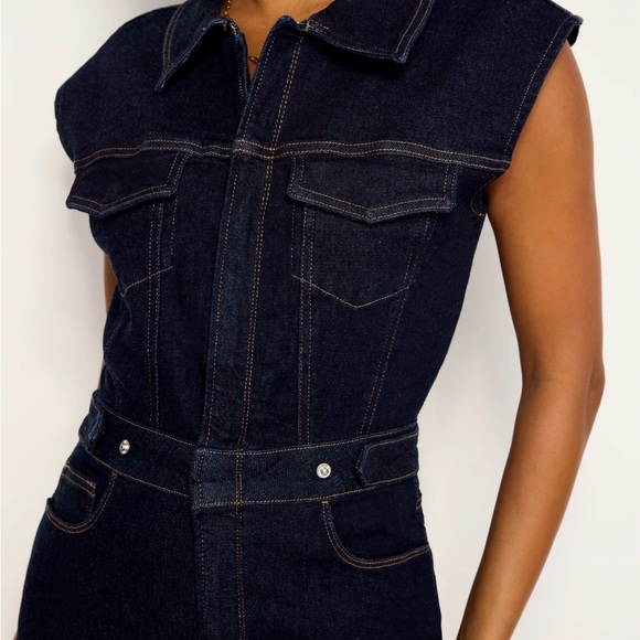 Good American Pants - Good American Rinsed Denim Fit for Success Jumpsuit